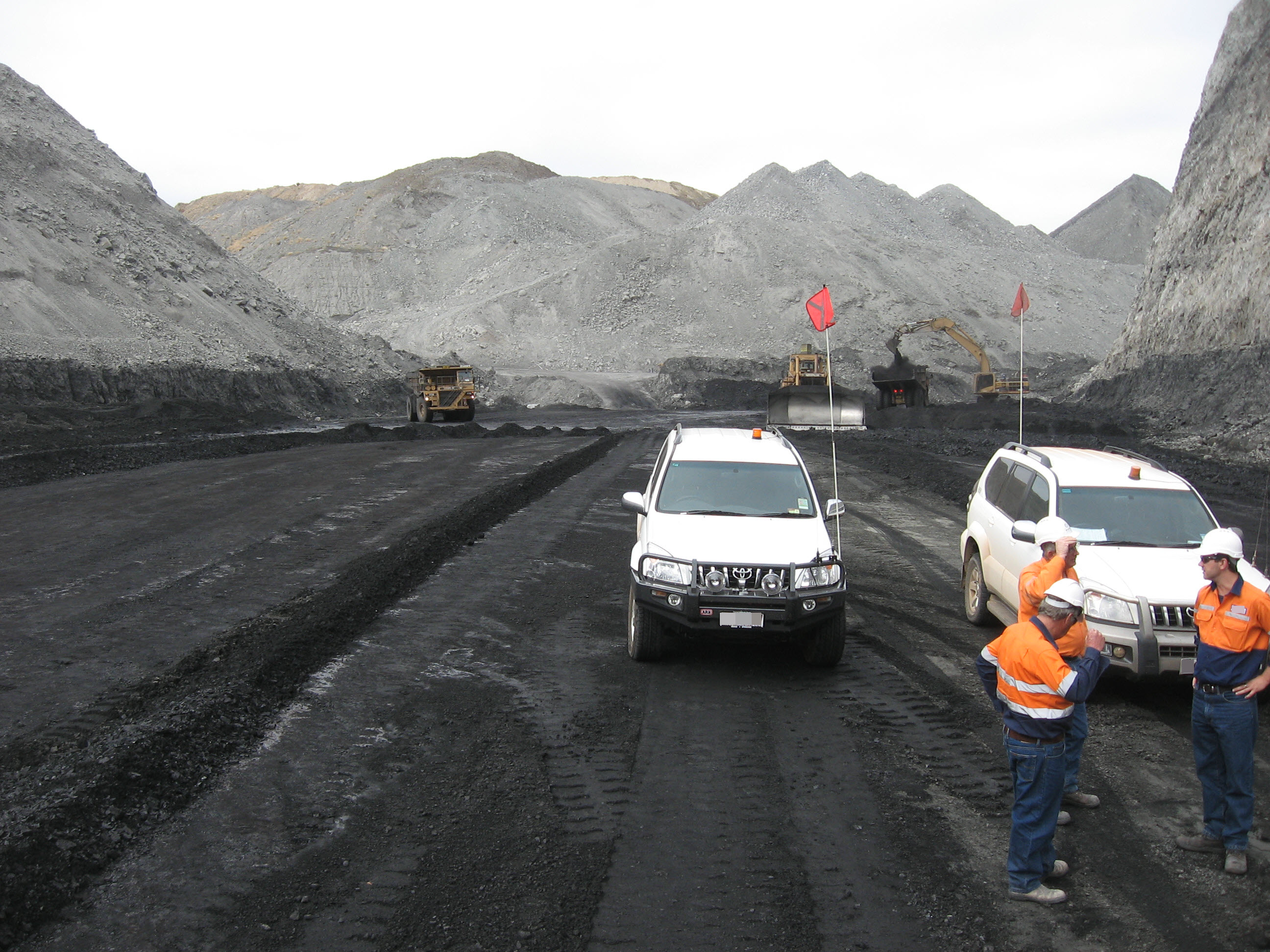 Engineers inspecting a mining site